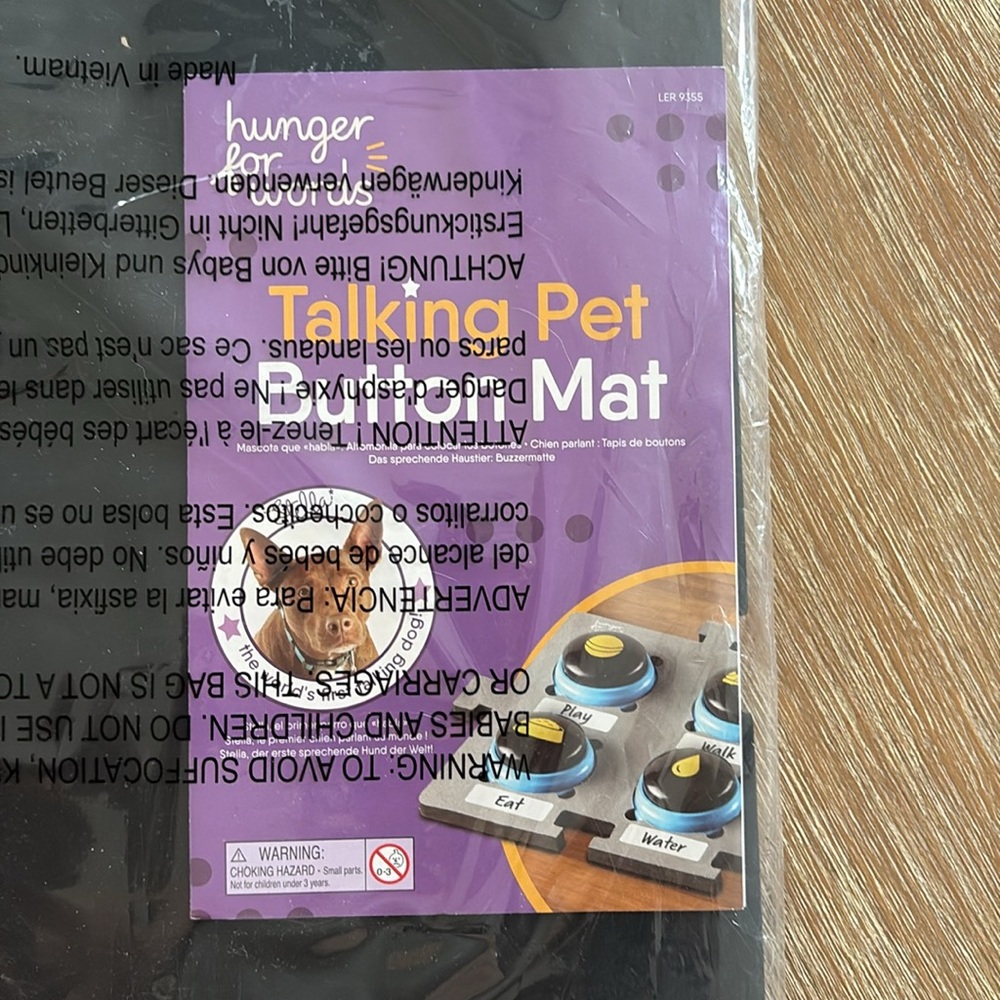 NEW Hunger For Words Talking Pet Button Mat - Picture 3 of 4